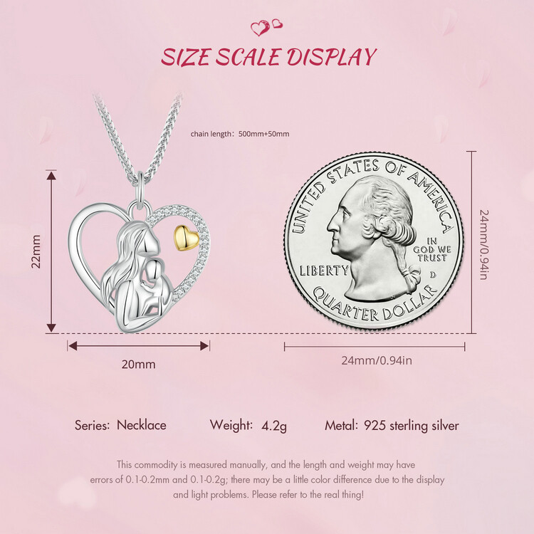 1 Pezzo Di Ciondolo Collana A Forma Di Cuore Moda Di Zirconi Cubici Per - Foto 5