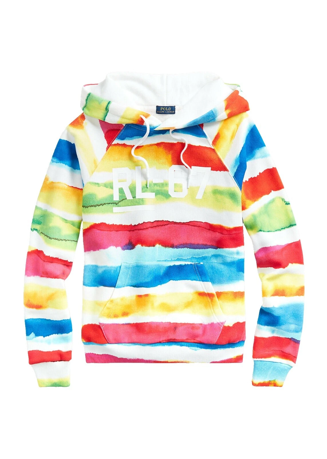 Poliéster Listrado Arco-íris moletons para mulheres