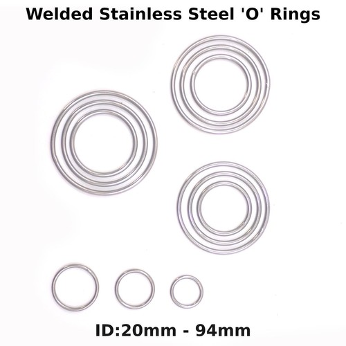 Welded metal O Rings 316 (A4 Marine) Stainless Steel Rings, Buckles, 20mm94mm eBay