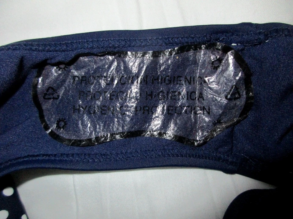 U.S. Polo Assn, parte inferior de bikini hipster, borde azul marino/lunares, nailon/espa, L, nuevo sin etiquetas Foto 3 de 4