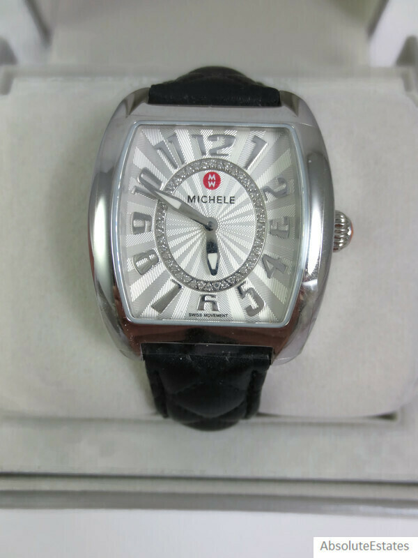 NEW Michele Urban Mini Silver Diamond Ladies Watch  display picture 1