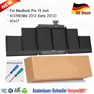 NEU A1417 Akku für Apple MacBook Pro 15'' Retina A1398 2012-2013 Batterie