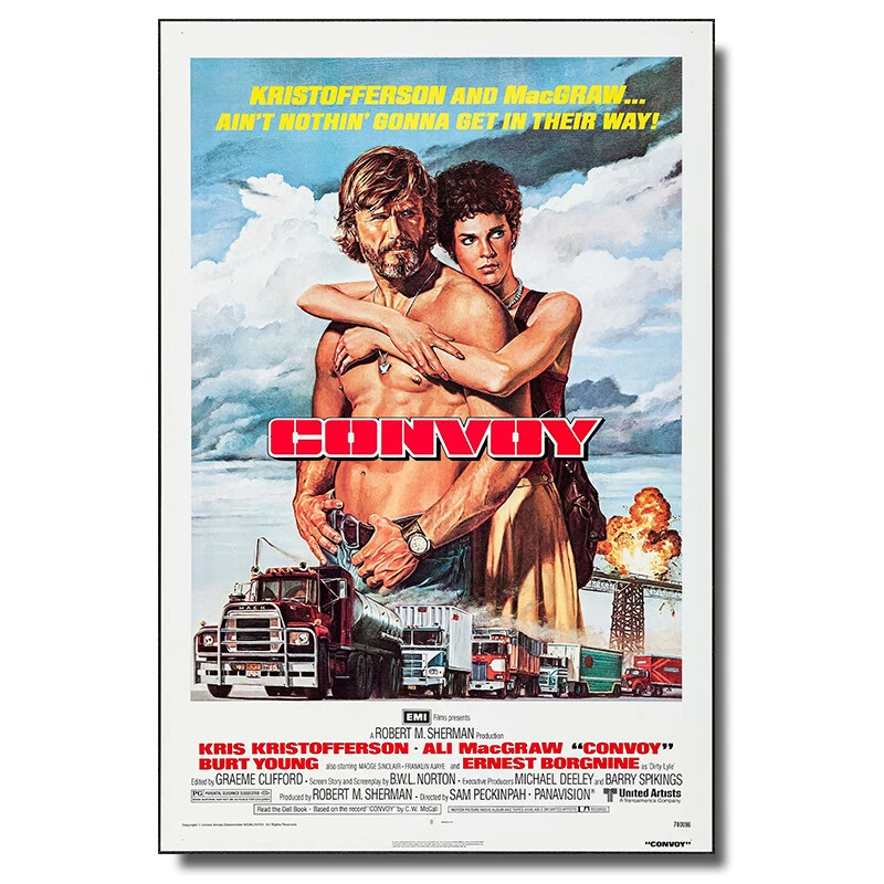 Convoy 1978 Movie Poster Classic Film Painting Bedroom Wall Art Decoration  24x36 | eBay