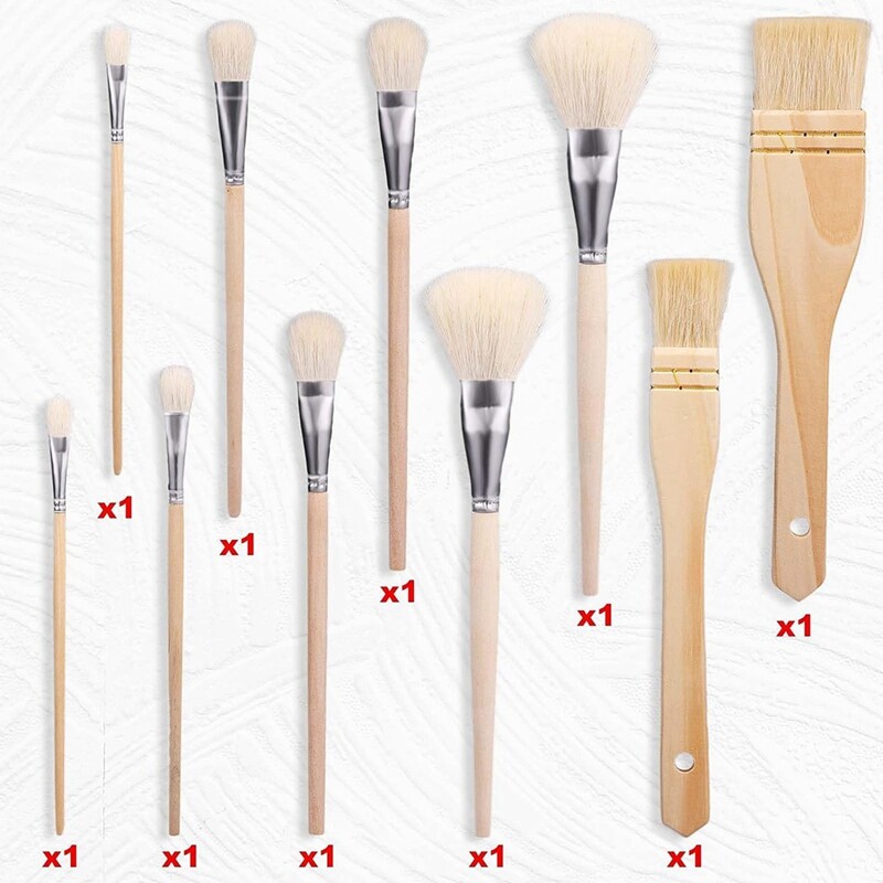 10Pcs Paint Brushes Sizes Goat Hair Paint Brushes for Painting7995 eBay
