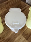 Vintage Tupperware Creamers Lot Of 3, Yellow And White, Nice Condition, Fliptop — photo 5