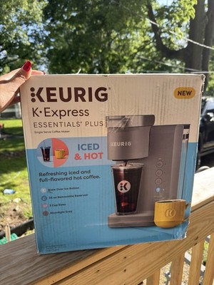 Keurig K Express Essentials Plus Iced Hot Single Serve K Cup Coffee Maker Gray