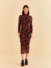 FARM Rio Wild Horses Tulle Midi Dress NWT Size XXS $210 MSRP