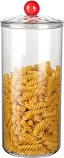 67oz Clear Candy Jar with Lid for Office Desk, Plastic Cookie Storage Jar for