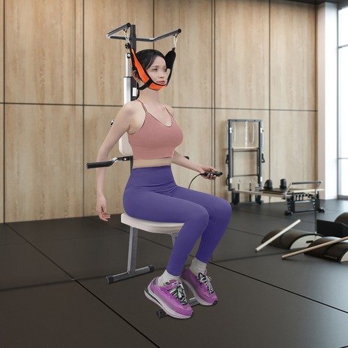 Traction & Stretch Decompression Machine Home & Gym Neck Traction Chair - Picture 3 of 20