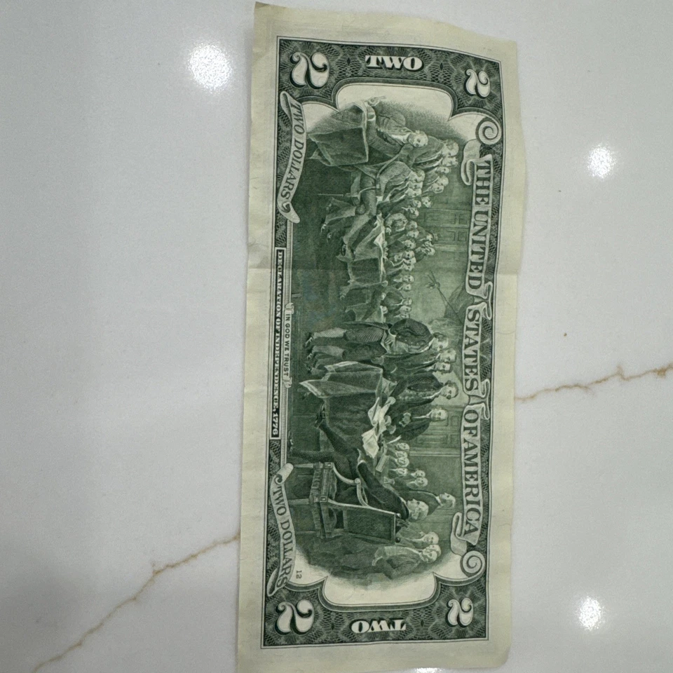 RARE 1776 2 DOLLAR BILL L 2003 SERIES - Image 2 of 4