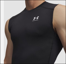 Under Armour Men's HeatGear  Compression Sleeveless Shirt Sizes S, M, L, XL, XXL
