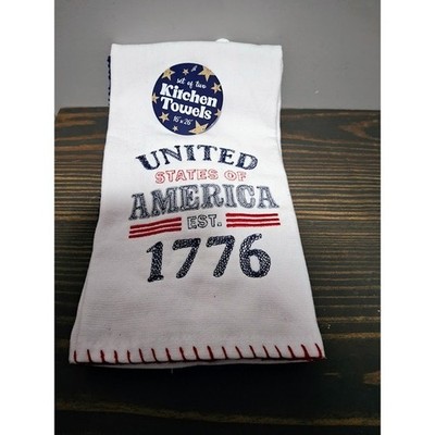 UNITED STATES OF AMERICA EST 1776 Patriotic Kitchen Towels NWT