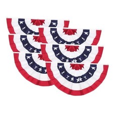 3 x 6 Ft American Pleated Fan Flag, USA Patriotic Half Fan Bunting Flag,4th of