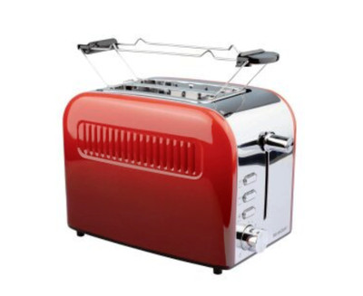 SILVERCREST Toaster ERS STEC 920 RETRO Doppelschlitztoaster Brötchen Aufsatz ROT