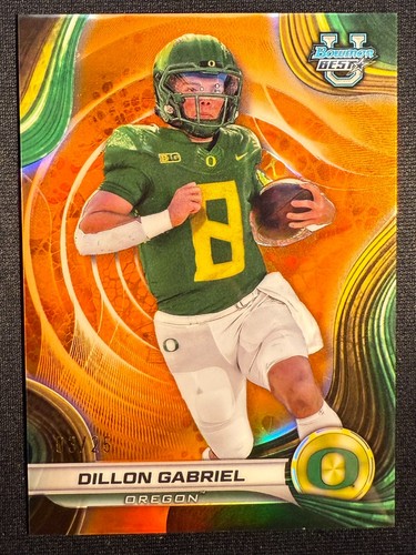 Dillon Gabriel 2024 Bowman's Best University RC Rookie Orange Refractor #/25