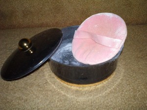 Vintage Avon Occur! Beauty Dust  Perfumed Body Powder Container with Puff