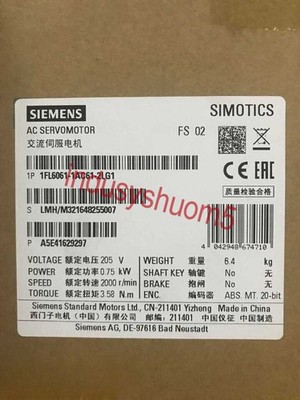 1FL6 061-1AC61-2LG1 NEW SIEMENS SIMOTICS Operating Voltage 1FL6061-1AC61-2LG1
