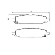 Kit Bremsbeläge Bremsklötze Hinten Kompatibel Für JEEP WRANGLER IV (JL)