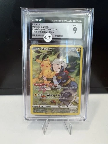 2022 POKEMON SWORD & SHIELD LOST ORIGIN #TG05/TG30 FULL ART/PIKACHU CGC 9