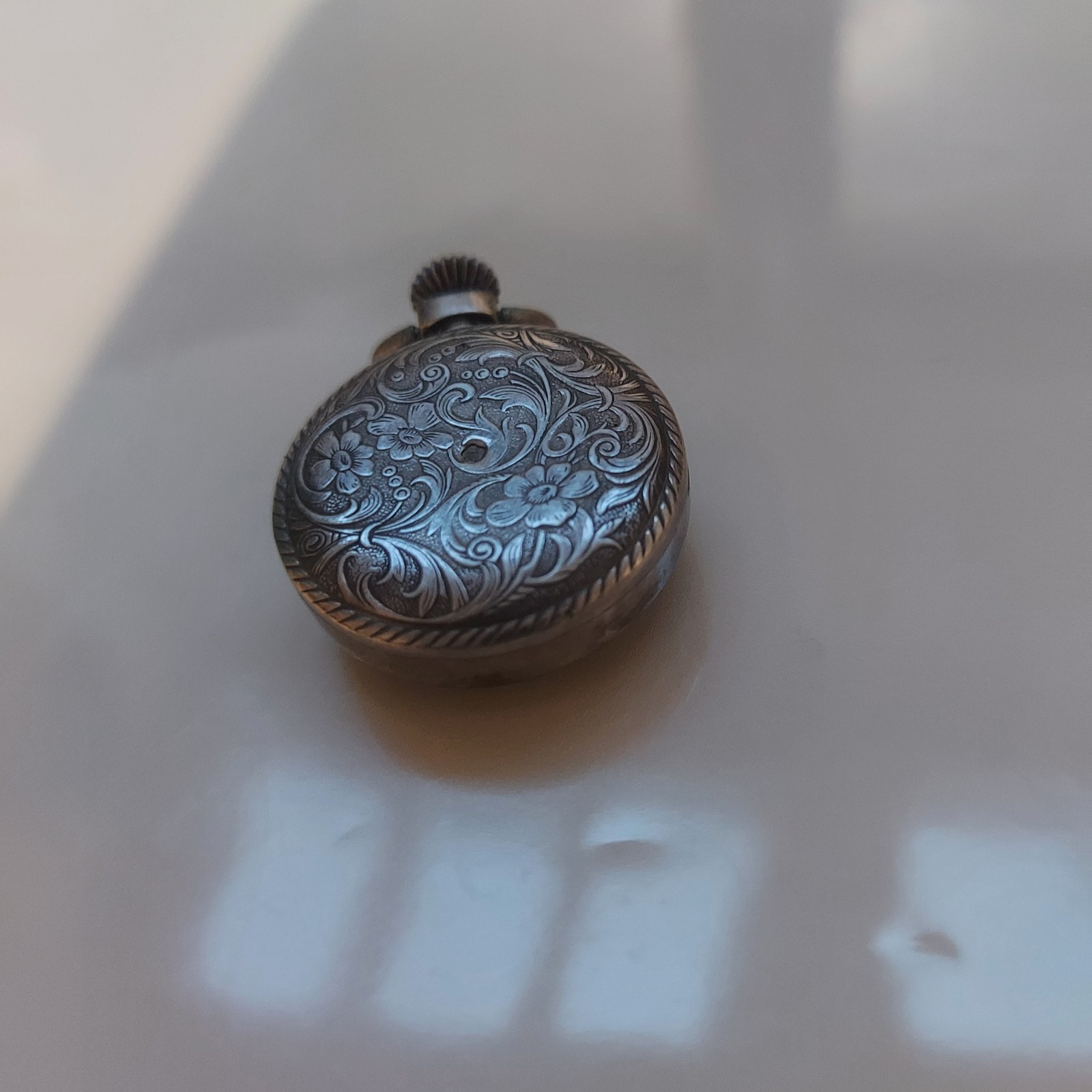 antique solid silver crab hallmark collar pocket … - image 7