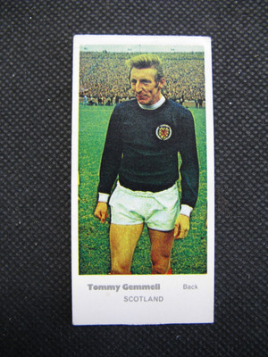 LYONS MAID - INTERNATIONAL FOOTBALLERS CARD - No 31 - TOMMY GEMMELL - 1971