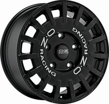 4x Alufelgen OZ RALLY RACING MATT BLACK+SILVER LETTERING 8x18 ET45 LK5 120 18 Zo