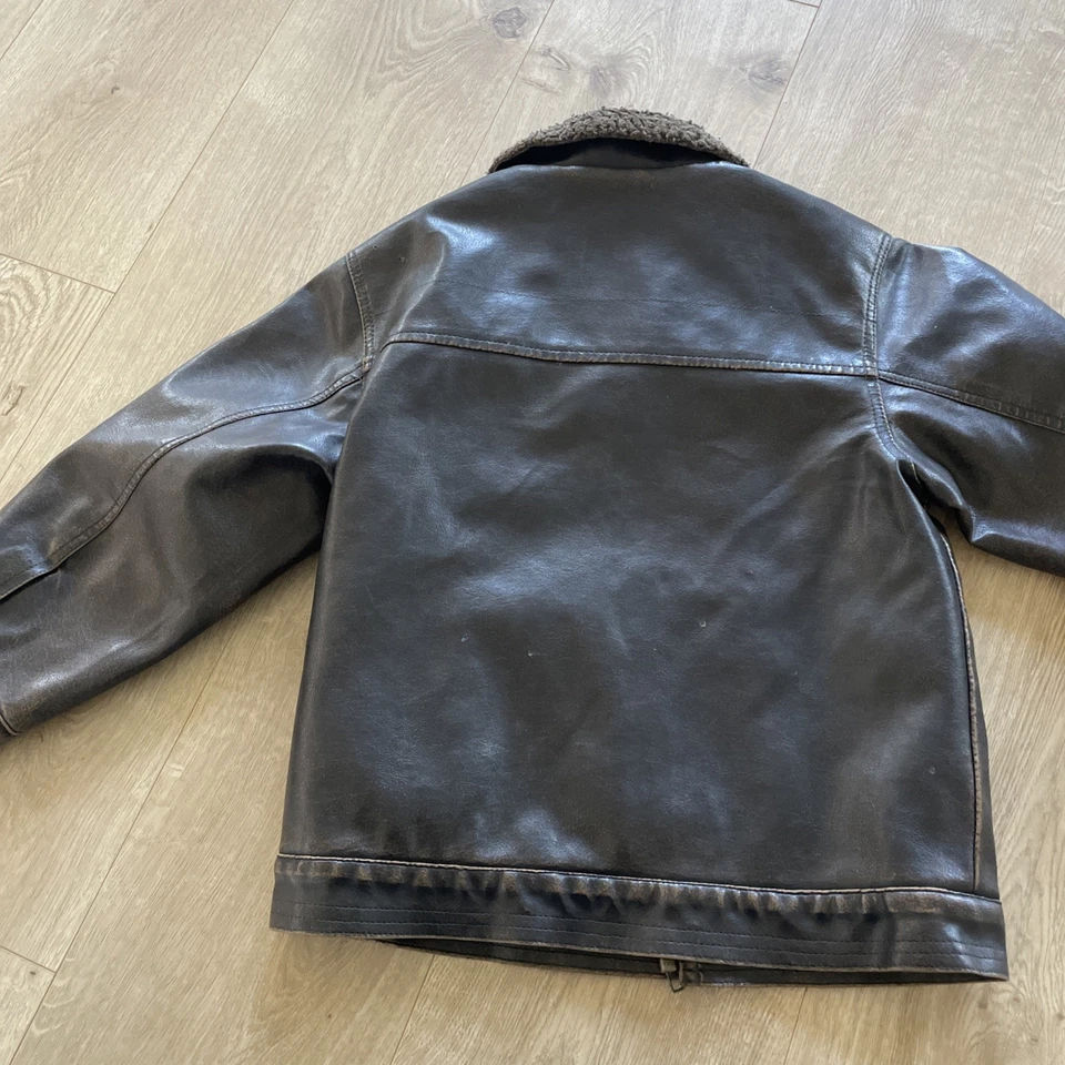 Hawke & Co Kids Leather Pilot Flight Jacket Size 5 Small Toddler - Image 4 of 4