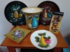 SASCHA BRASTOFF COLLECTION-6 PCS- 1940'S-"FRUITS & VEGGIES-GREAT COLOR — photo 1