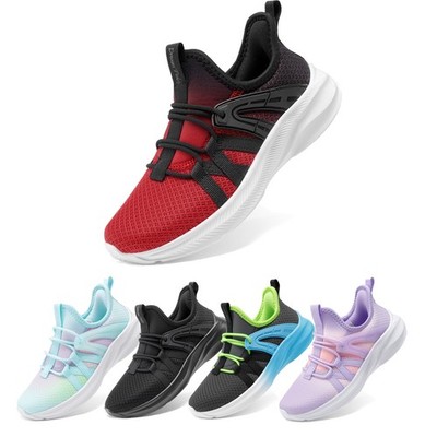 Kids Slip On Sneakers Breathable Tennis Running Walking Shoes for Boys Girls