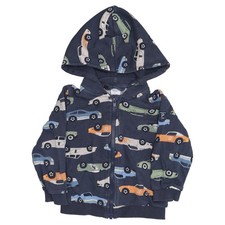 Polarn O. Pyret, sweat à capuche, taille : 92, bleu/multicolore, coton bio #eBK