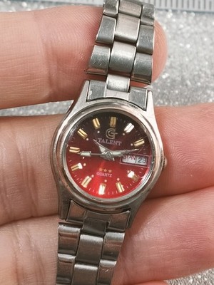 Vintage Damenuhr G Talent Quartz 3 Star Watch Japan 70/80er Jahre Day date 