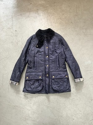 Barbour Beadnell Polorquilt Damen Navy Jacket, Size EU 36, UK 10