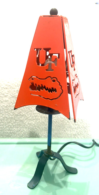 Florida Gators Uf Football Light Working Desk Lamp Vintage Folk Art Metal
