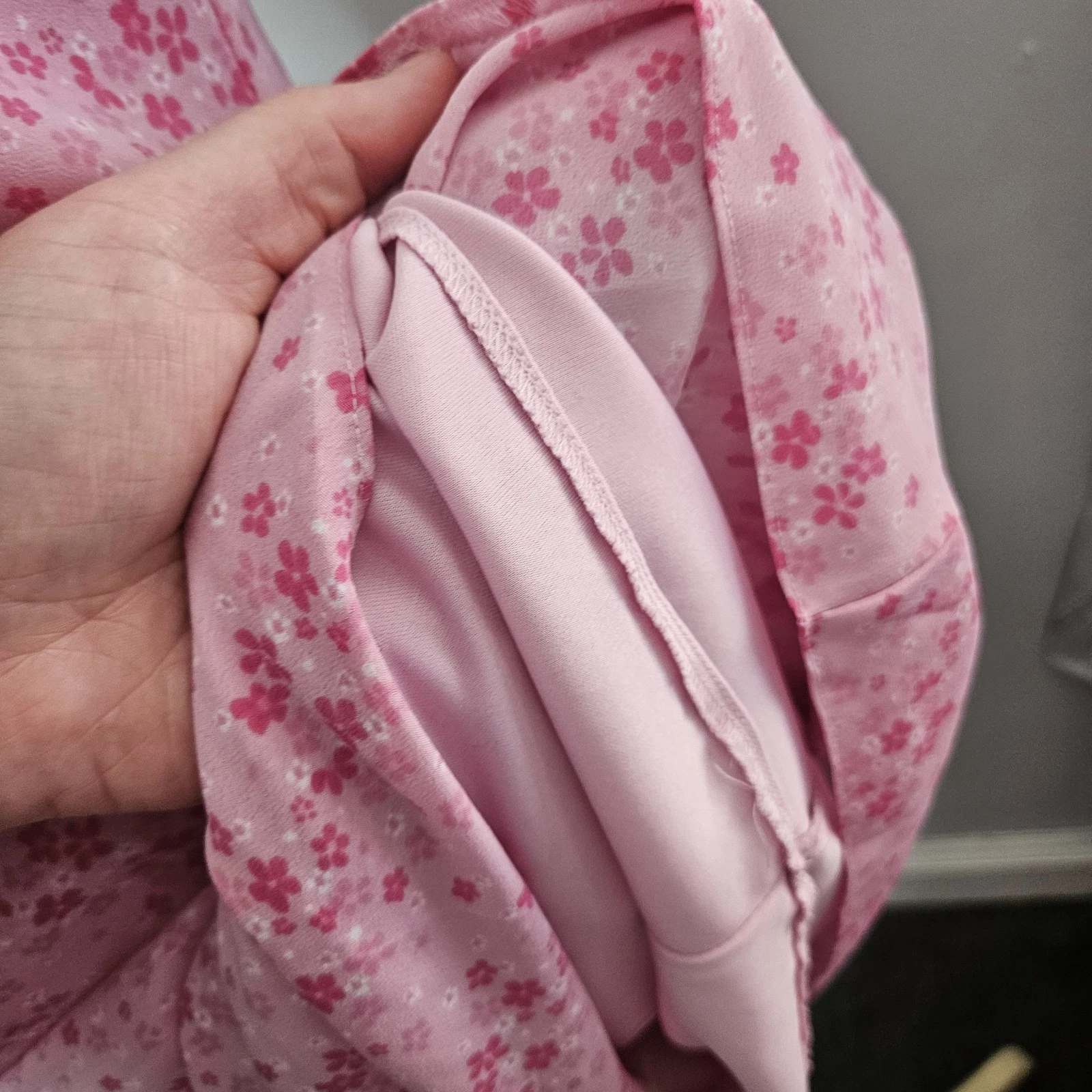 VETEMENTS Abito floreale rosa azienda abbigliamento autentico taglia 14