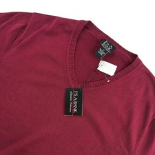 NEW Jos. A. Bank Men s 100 Cotton V-Neck Sweater Red Medium
