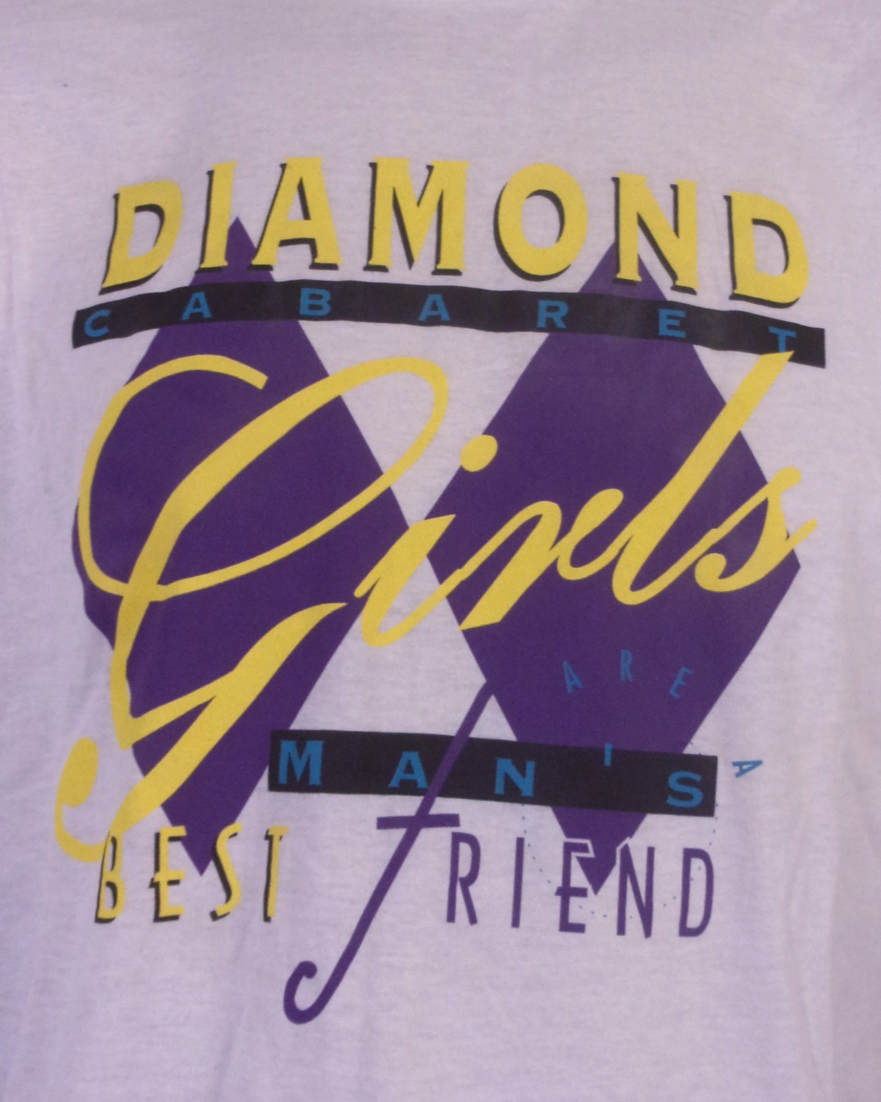vintage 80s rare Diamond Cabaret Strip Club T-Shirt USA single stitch thin XL