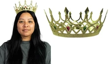 Adult Gold Royal Queen Princess Medieval Crown Tiara Cosplay Costume Headpiece