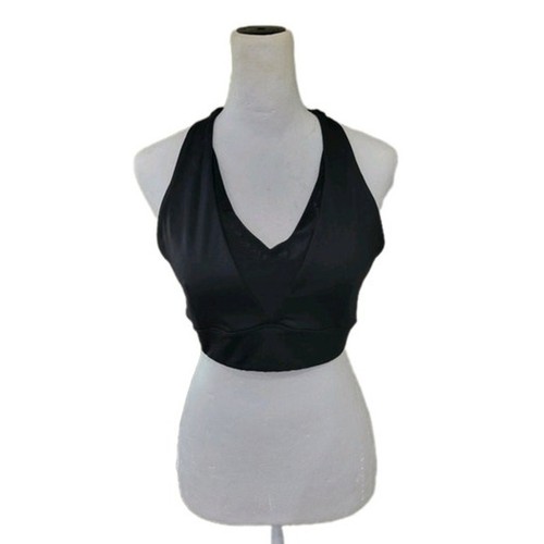 ZYIA Active Adjustable Sports Bra Women's Medium Black Mesh V Neck Convertible - Picture 2 of 12