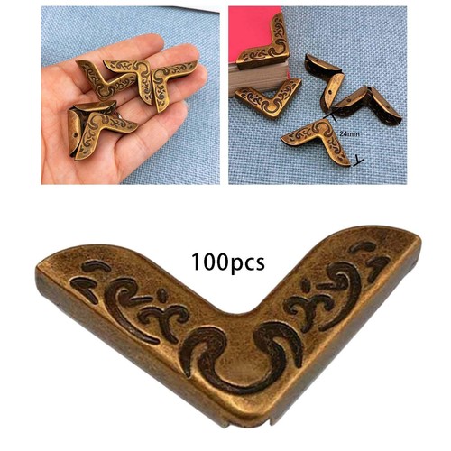 100Pcs Corner Protector Bracket Guards for DIY Scrapbooking Menu File Folder - Picture 2 of 7