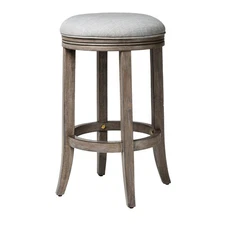 Maven Lane Backless Kitchen Swivel Stool, Reclaimed Oak,Counter Height Open Box)