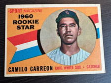 1960 Topps Camilo Carreon #121 Chicago White Sox Rookie Star Baseball Card. rookie card picture