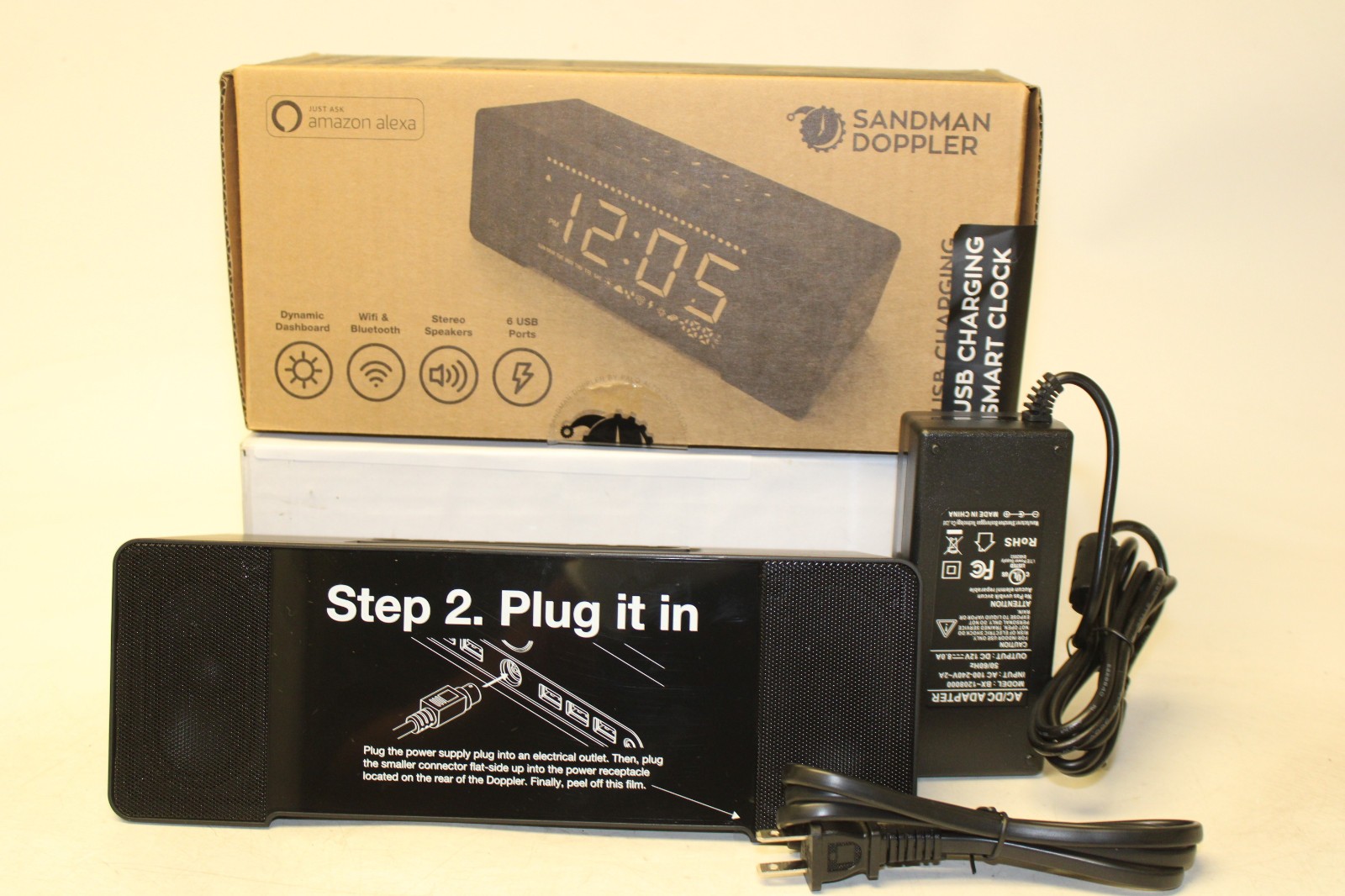 Sandman Doppler Alexa Smart Alarm Clock Radio SND-D1K Palo Alto Innovation NEW