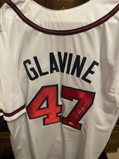 tom glavine auto jsa certified xl custom braves jersey
