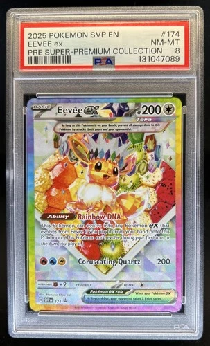 2025 Pokemon SV Black Star Promos - SVP EN Eevee ex #174 PSA 8