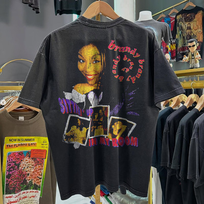 90s Brandy Sittin Up In My Room Rare T-Shirt Black XL