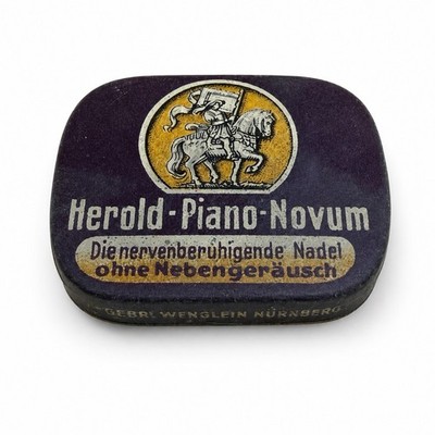 Antike Grammophon Nadeln Dose Herold Piano Novum Carl Wenglein Nürnberg Selten
