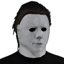 Adult Halloween Michael Myers Mask Latex Full Head Scary Horror Murderer Cosplay