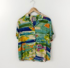 JAMS WORLD Shirt Aloha Hawaii Fish Short Sleeves Vintage Auth Size XL