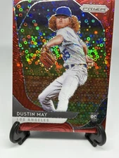 2022 Panini Prism Tier 2 #126 Dustin May La Dodgers Red Disco Prism 20/99 RC SP