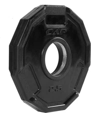 12-Sided Rubber Olympic Grip Weight Plates, Black | Multiple Sizes